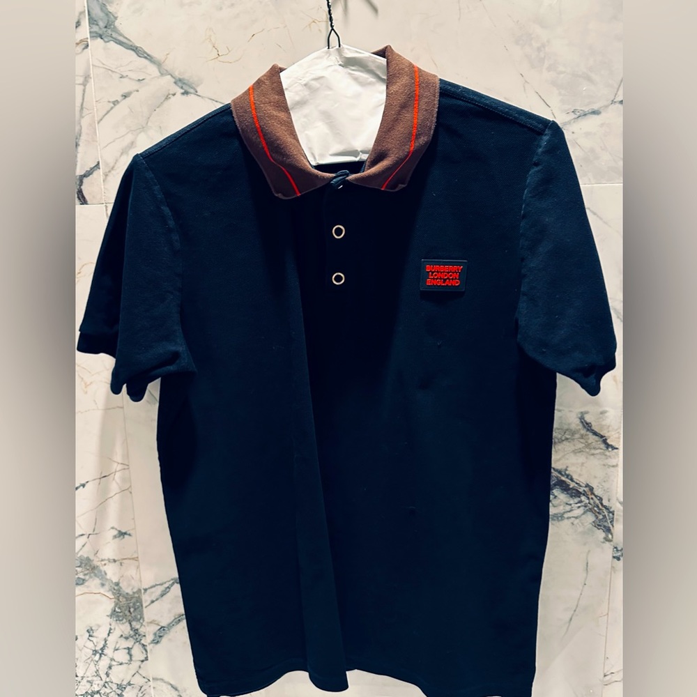 BURBERRY CLASSIC POLO SHIRT, Sz LG